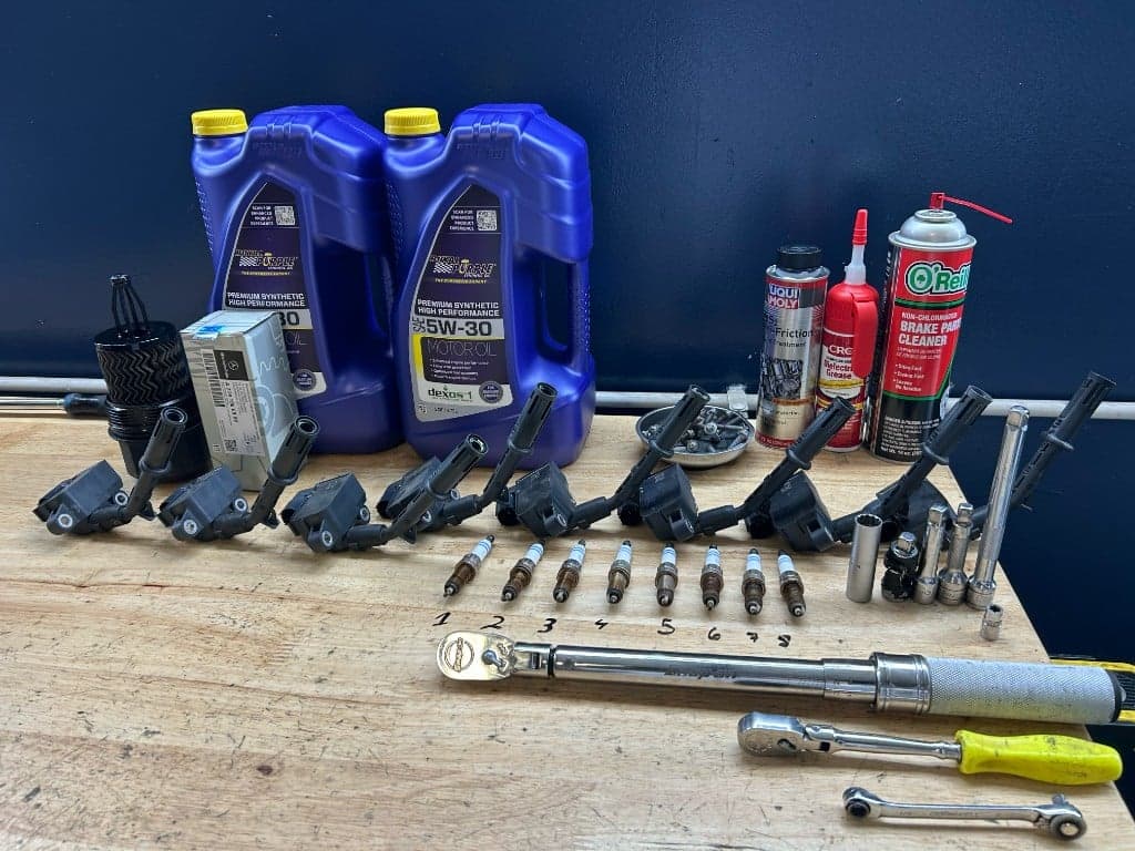 OEM parts and Snap-on tools prepared for service at Beloit Motor Werks